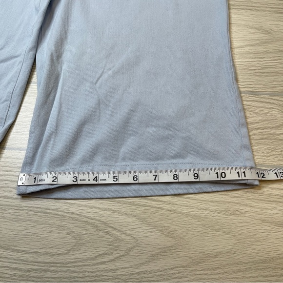 Dg2 Diane Gilman Light Blue Wide Leg High Rise Soft Crop Pants Womens Size 14P - Picture 11 of 11